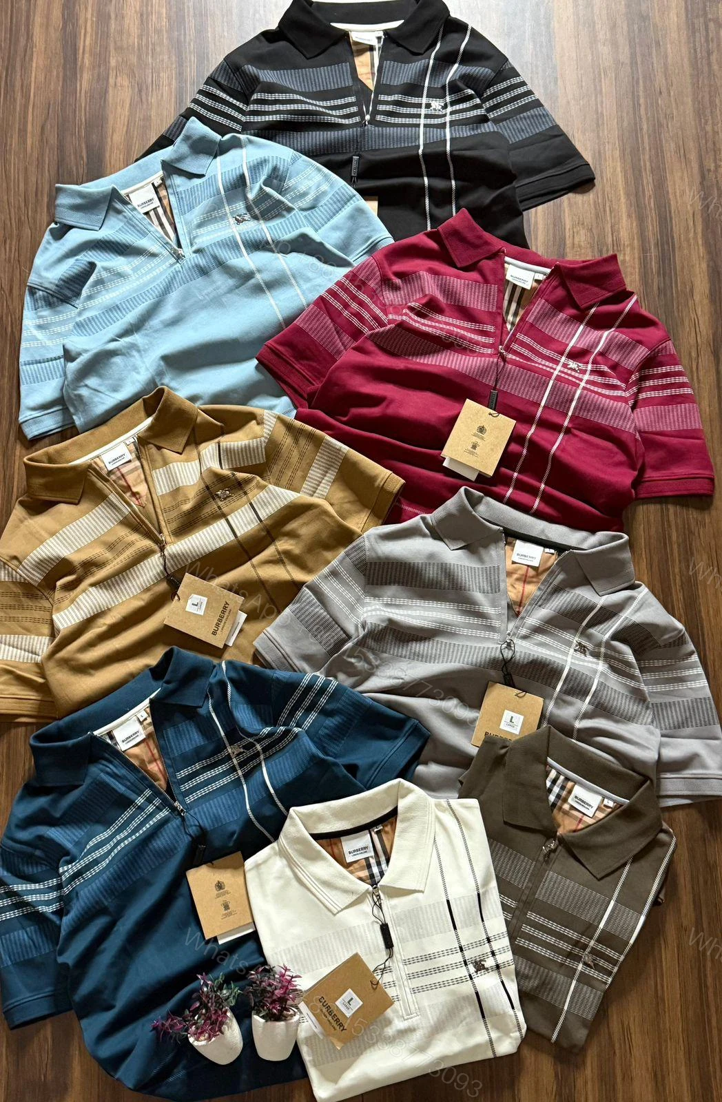 View 2 of FIRST COPY BURBERRY IMPORTED DESIGNER SUMMER COLLAR POLO T-SHIRT