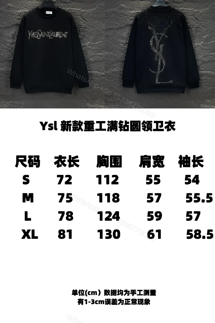 View 4 of Crystal-Embellished Logo Black Crewneck Sweatshirt - Luxe Everyday Style
