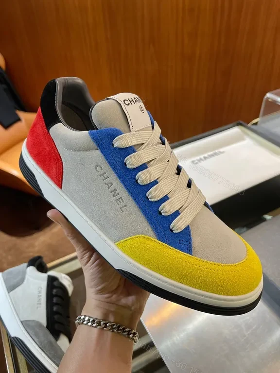 View 5 of Textured Paneled Chanel-Influenced Sneaker with Lifted Comfort