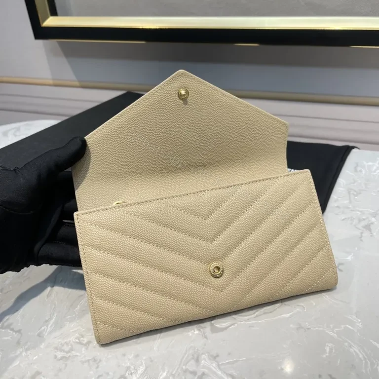View 5 of Beige Quilted Envelope Clutch â€” Day-to-Night Sophistication