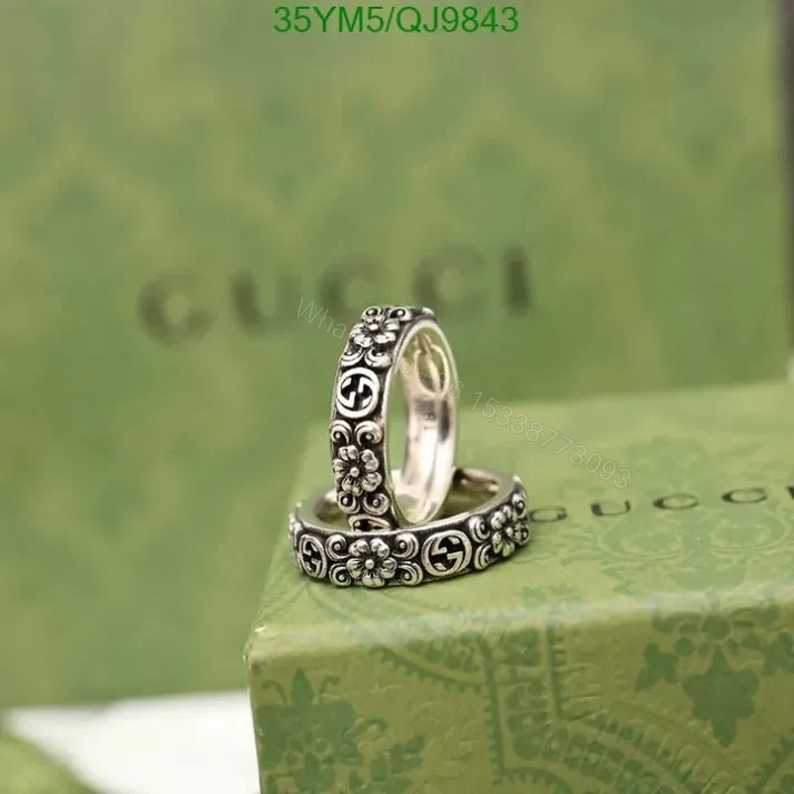 View 4 of Gucci knockoff Mirror Silver Ring QJ98432 – High-Quality Jewelry
