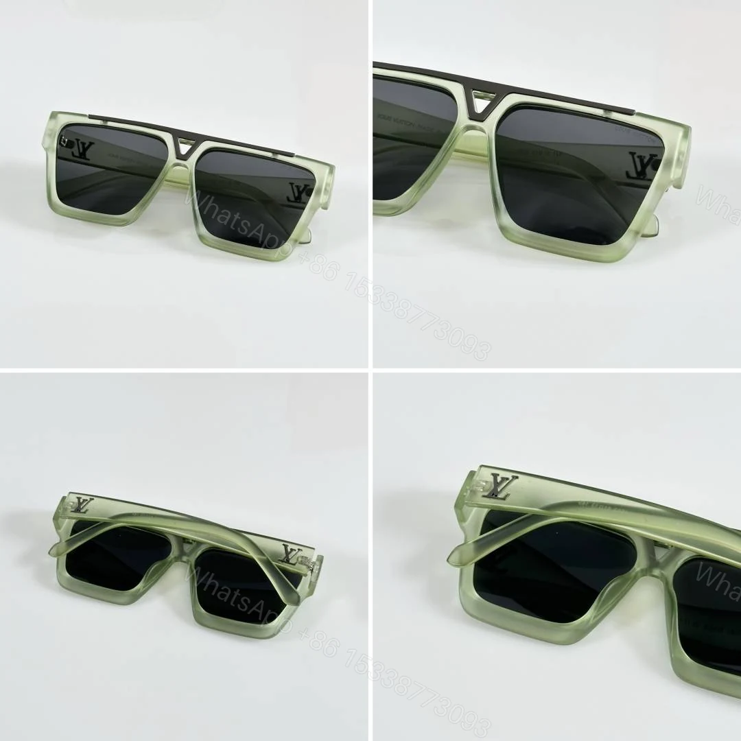 View 2 of First Copy Louis Vuitton 1502 Ice Green Black Sunglasses