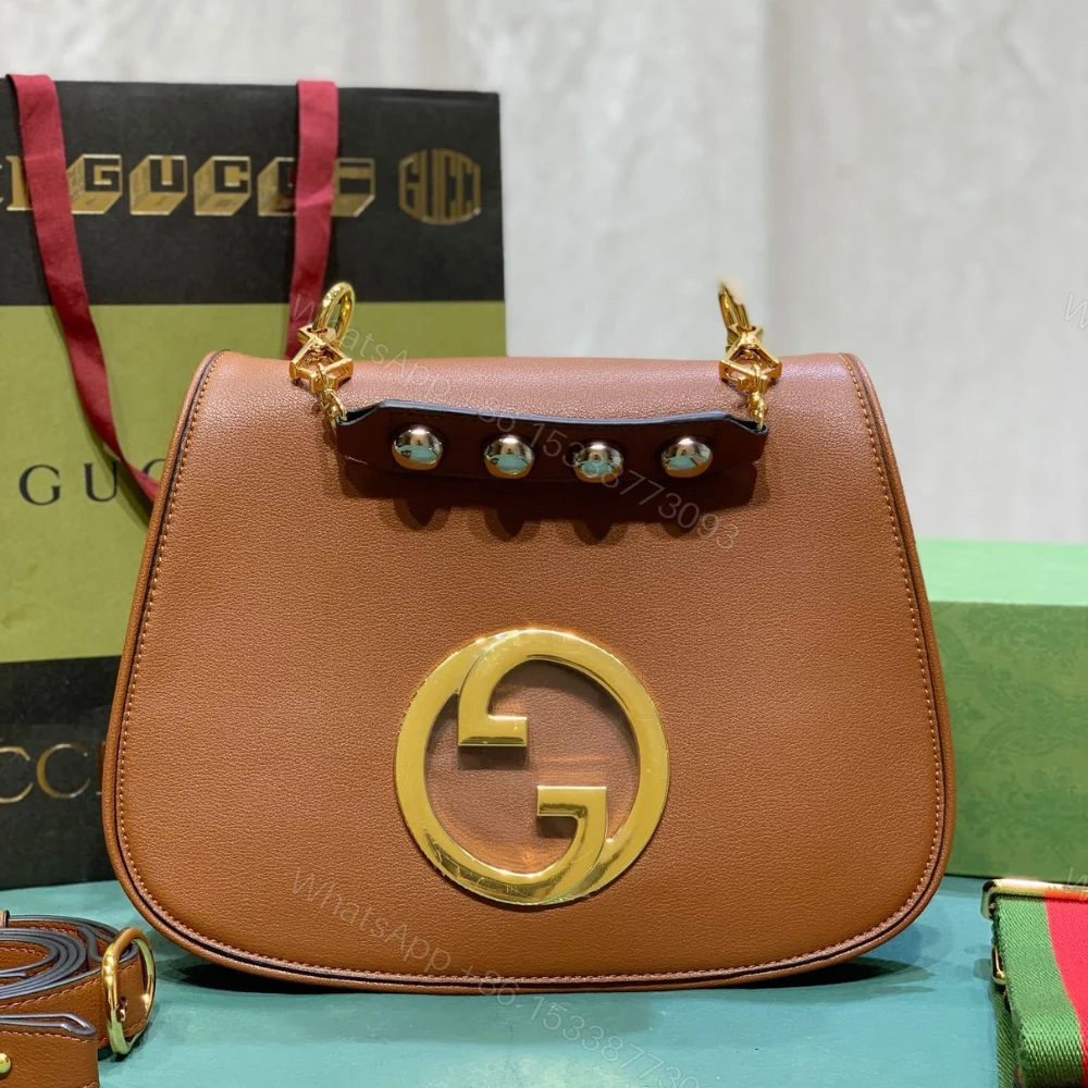 View 2 of Gucci Blondie Medium Top Handle Bag Brown 29Cm