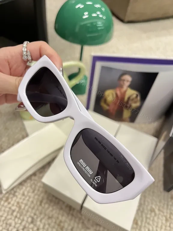 View 5 of Bold White Acetate Sunglasses â€” Modern Luxe, Signature Edge