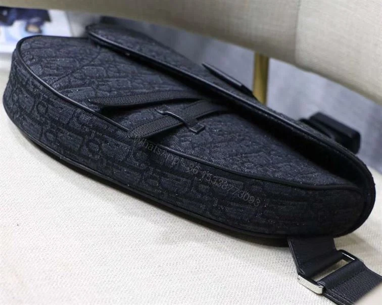 View 10 of SADDLE BAG BLACK DIOR OBLIQUE JACQUARD – DR06