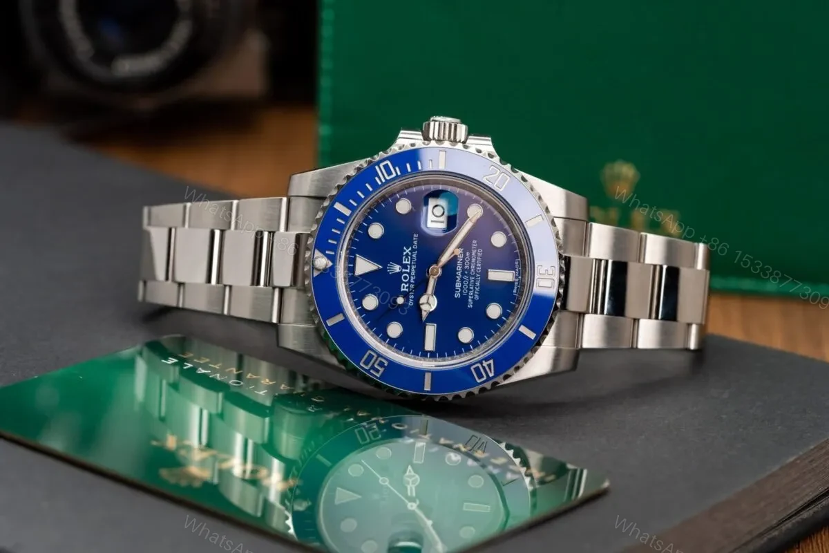 View 3 of Superclone Rolex Submariner Blue Dial 116619LB “Smurf”