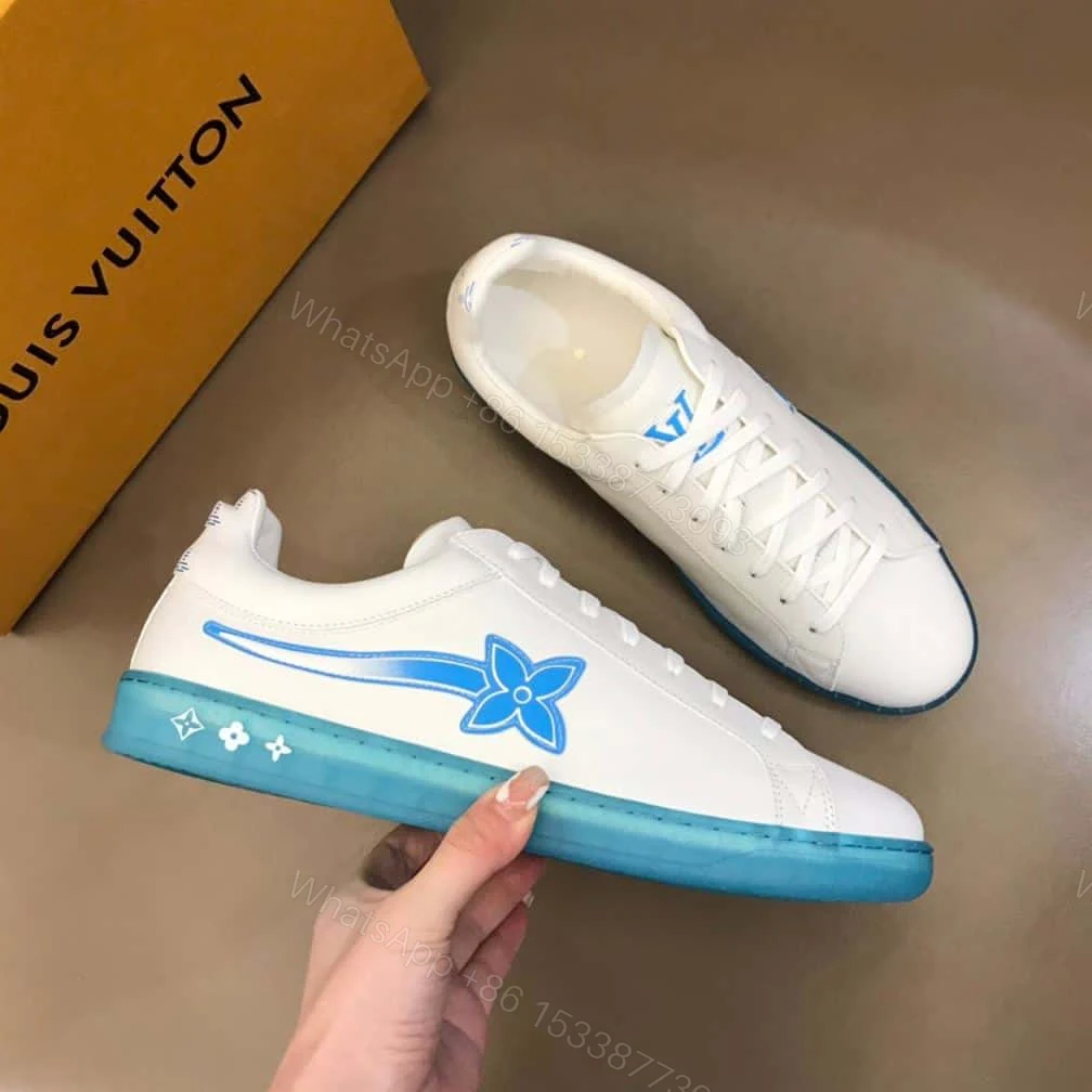 View 8 of Louis Vuitton Luxembourg Samothrace Trainers In Marine – LSVT276
