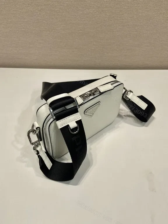 View 9 of Shimmer Prada Saffiano Crossbody â€” Compact Luxury, Secure Shine