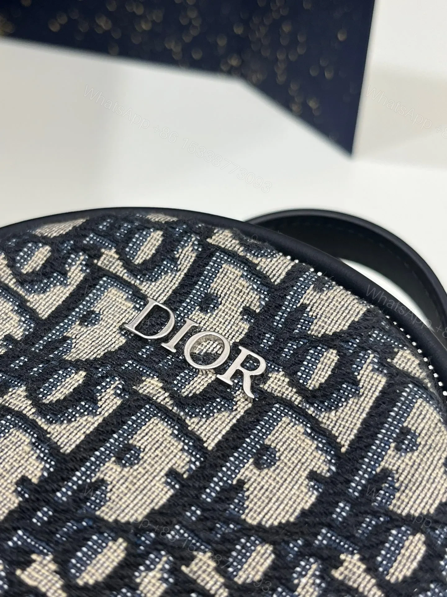 View 4 of Dior Mini High-End Bag – Oblique Pattern Fabric (24x10x16cm)