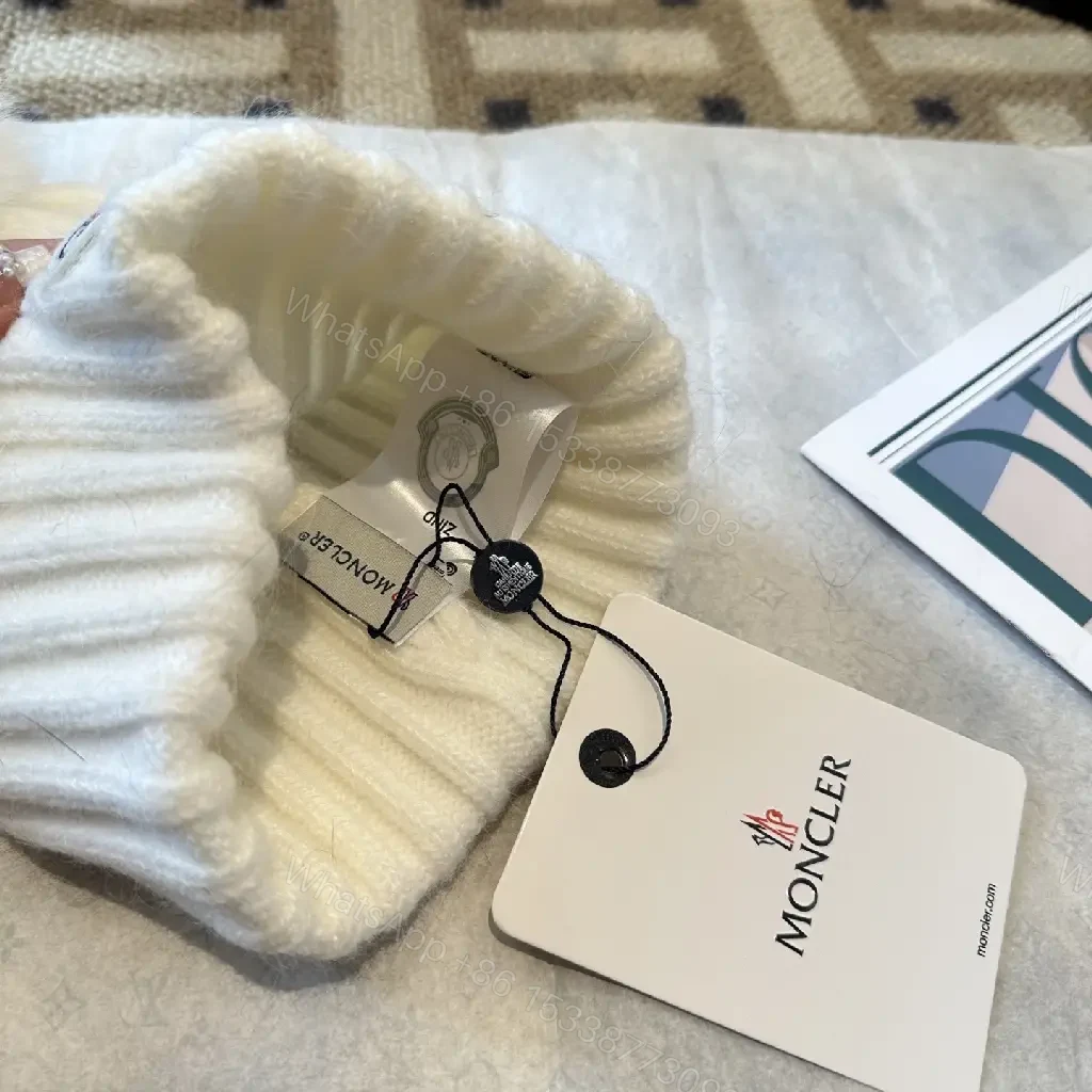 View 11 of Cozy Ivory Knit Beanie with Pom-Pom, Premium Luxe Style