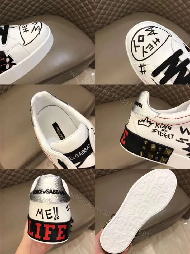 View 3 of DOLCE & GABBANA PORTOFINO SNEAKERS WITH APPLIQUS – DG019