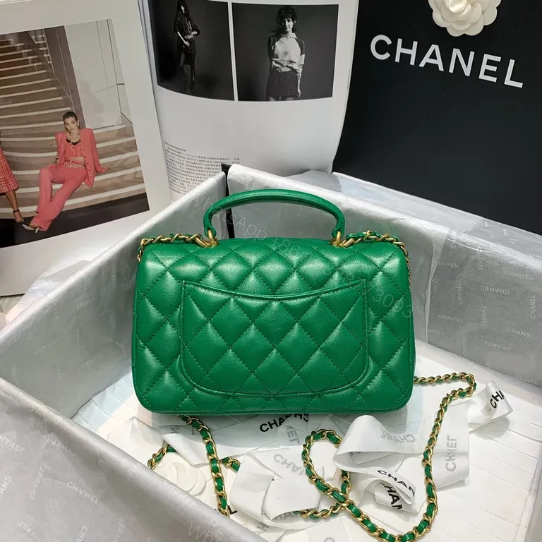 View 5 of Emerald Quilted Crossbody â€“ Gold Hardware, Everyday Luxe
