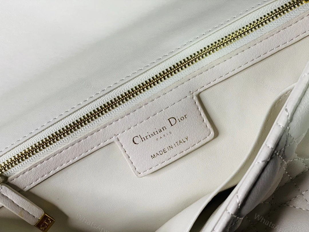View 2 of Dior Large Dior Caro Bag Black Supple Cannage Calfskin Women