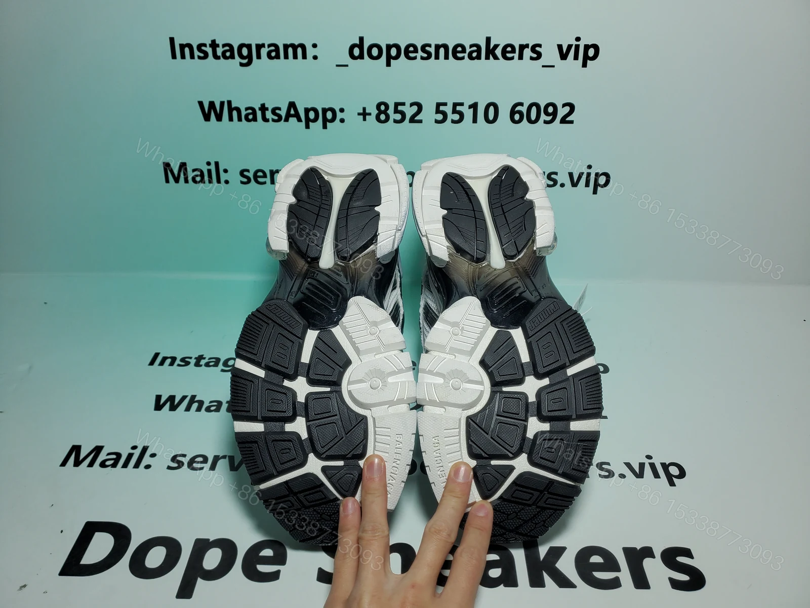 View 4 of Balenciaga Runner Sneaker'Gradient -White Black'