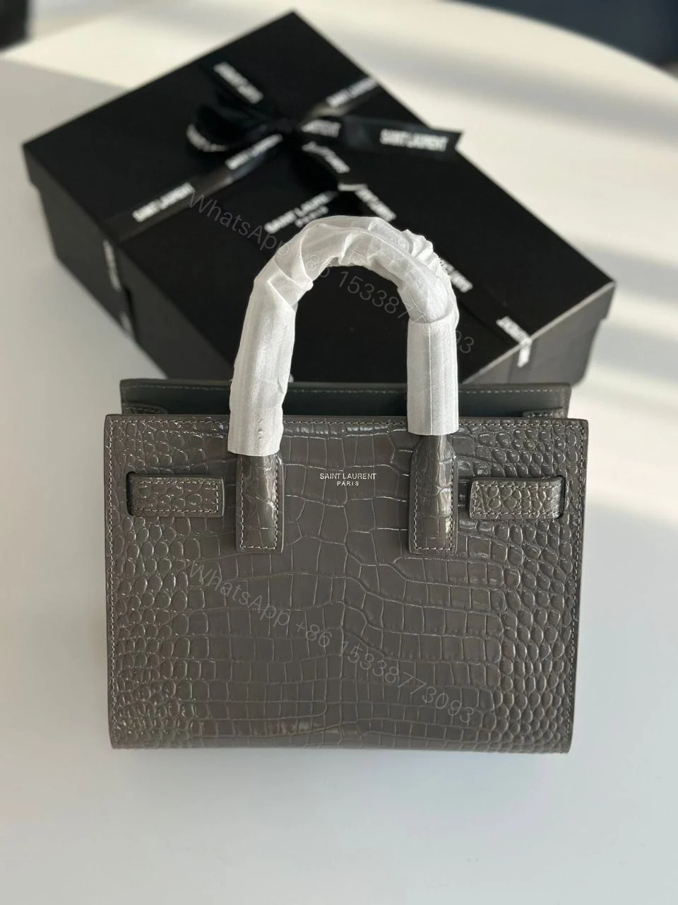 Grey Saint Laurent Baby Classic Sac De Jour tote bag — view 1