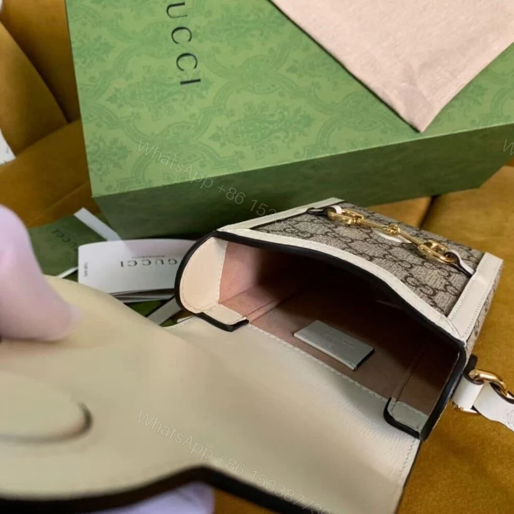 View 7 of Gucci Horsebit 1955 Mini Bag White 17Cm 625615 92TCG 9761