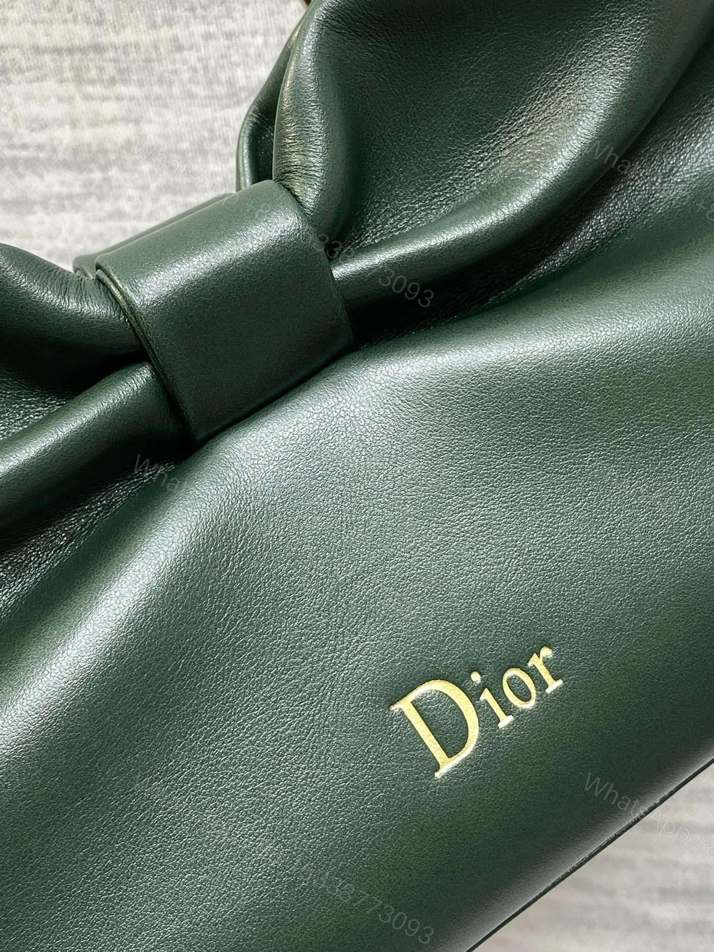 View 2 of Dior Bow Bag Small Dark Green