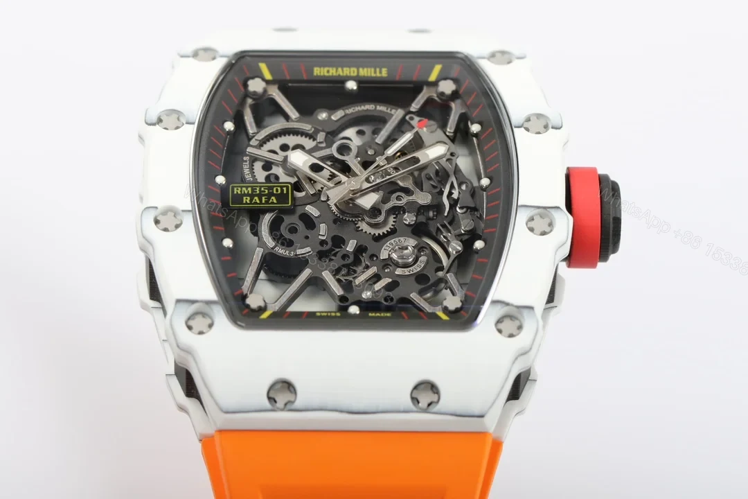 View 2 of Richard Mille RM35-01 NTPT Carbon Fiber RMUL3 White Gemstone Suspension Watch RM35-01-NTPT-WGS