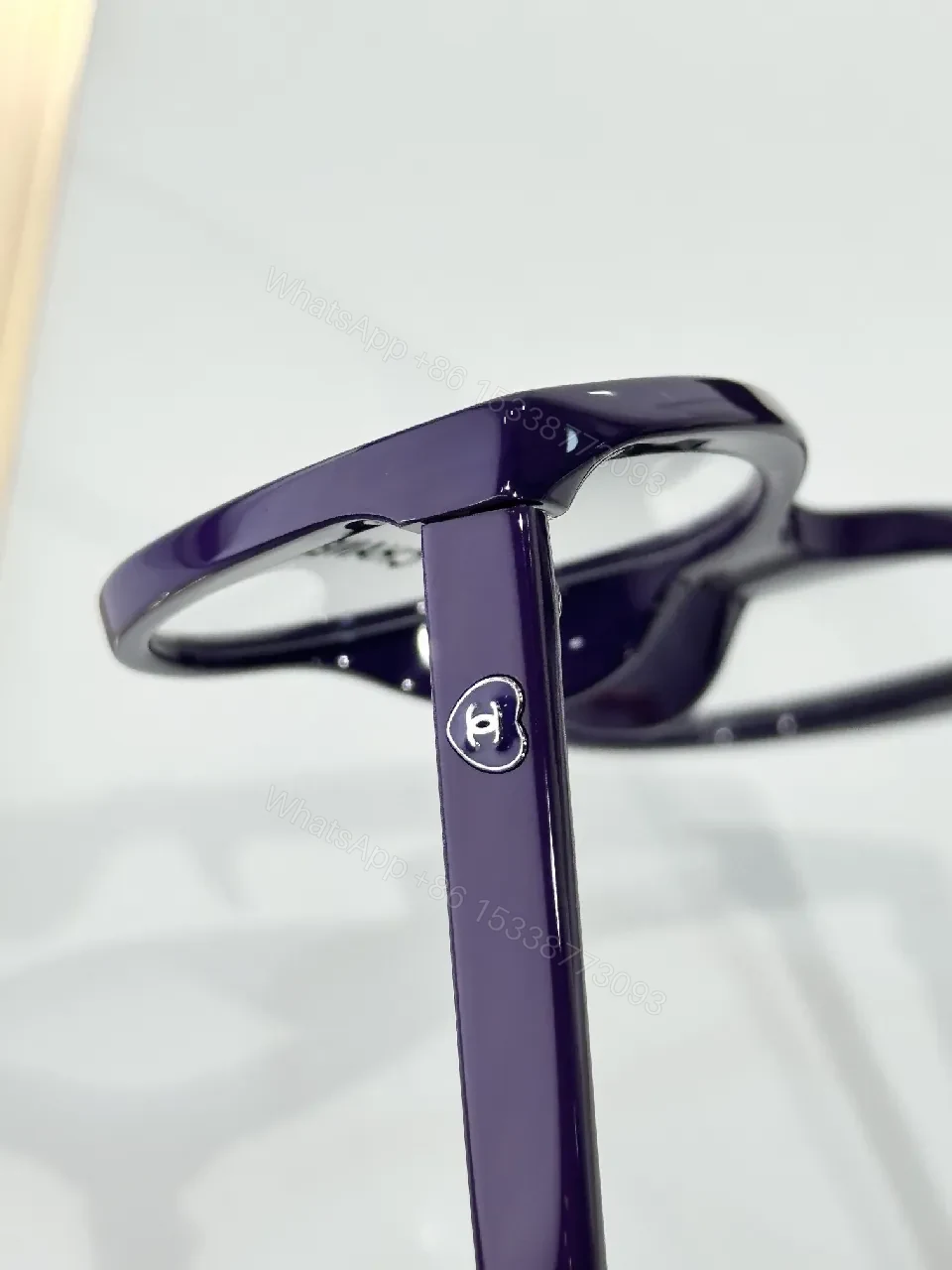 View 6 of Glossy Black Acetate Cat-Eye Frames - Quiet Luxury Comfort