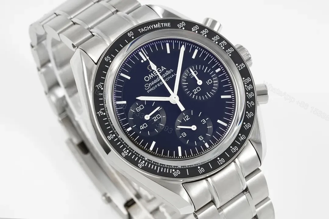 View 3 of Omega Speedmaster Moonwatch Professional OB2 Moonwatch Blue Dial Stainless Steel Case and Bracelet