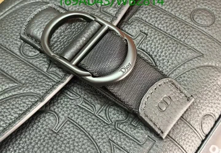 View 5 of Dior Lookalike Jett Zipped Messenger Bag In Black