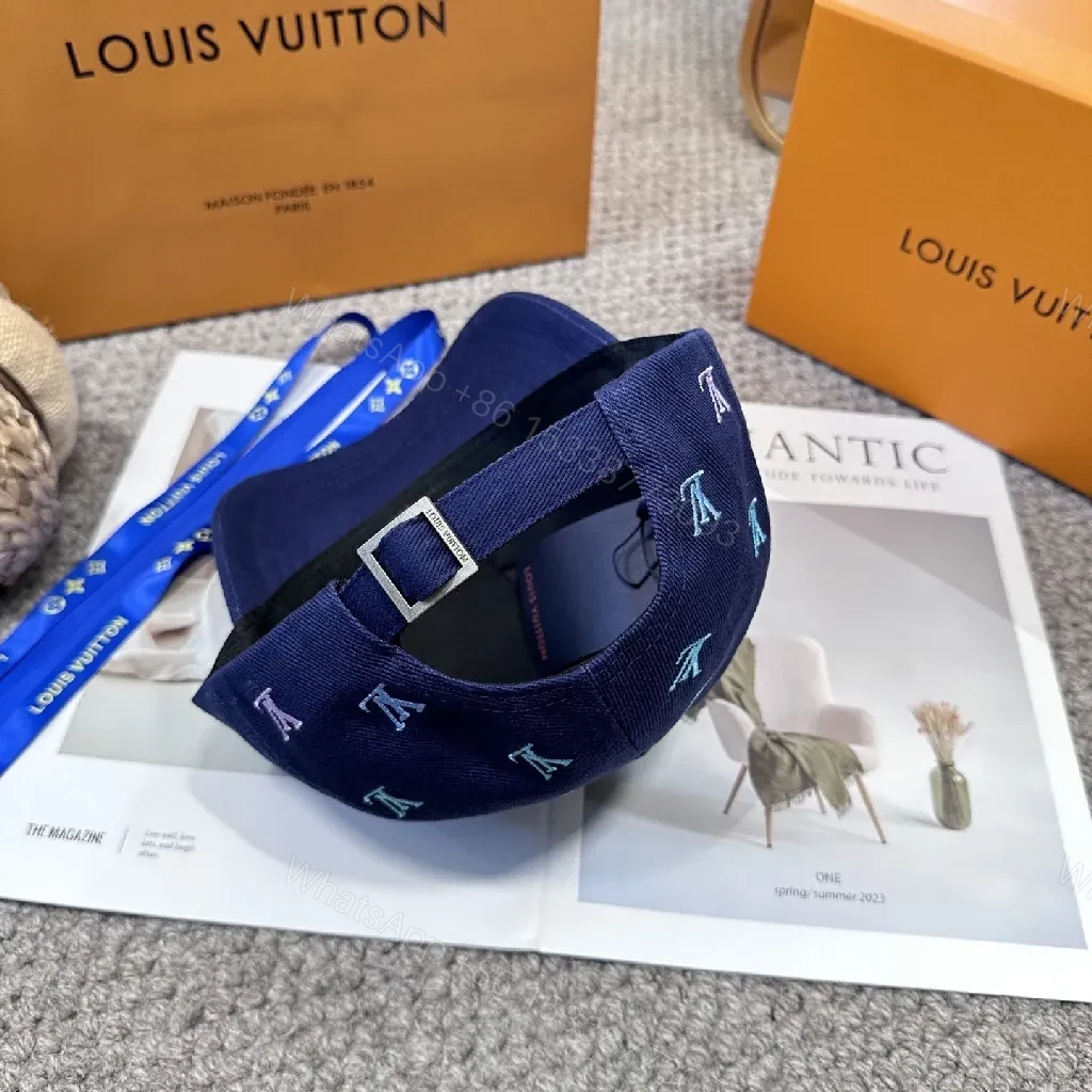 View 10 of Navy Canvas Cap – Modern Monogram Minimalist Luxury Cap