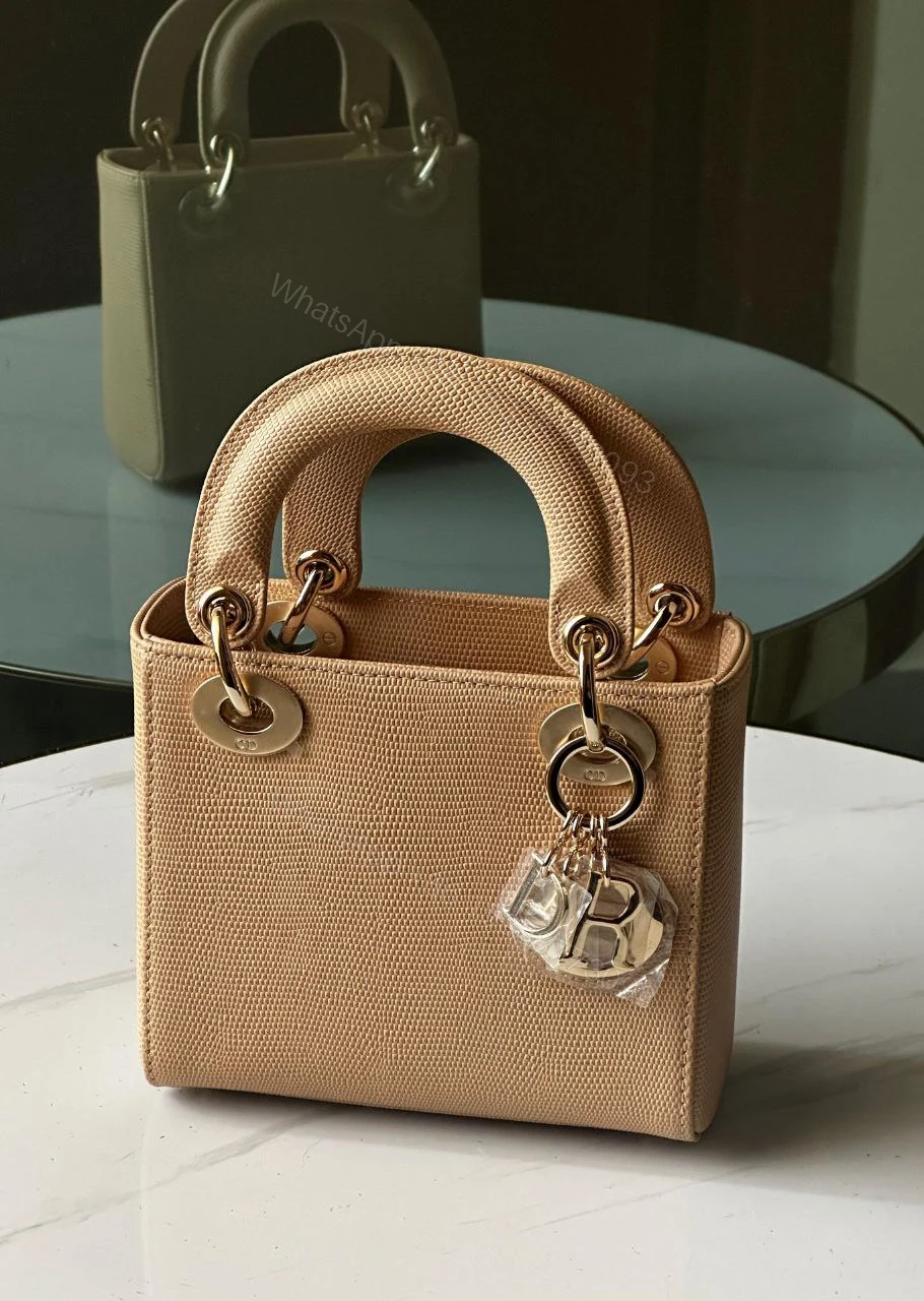 View 6 of Embossed Patent Leather Mini Lady Dior Tote