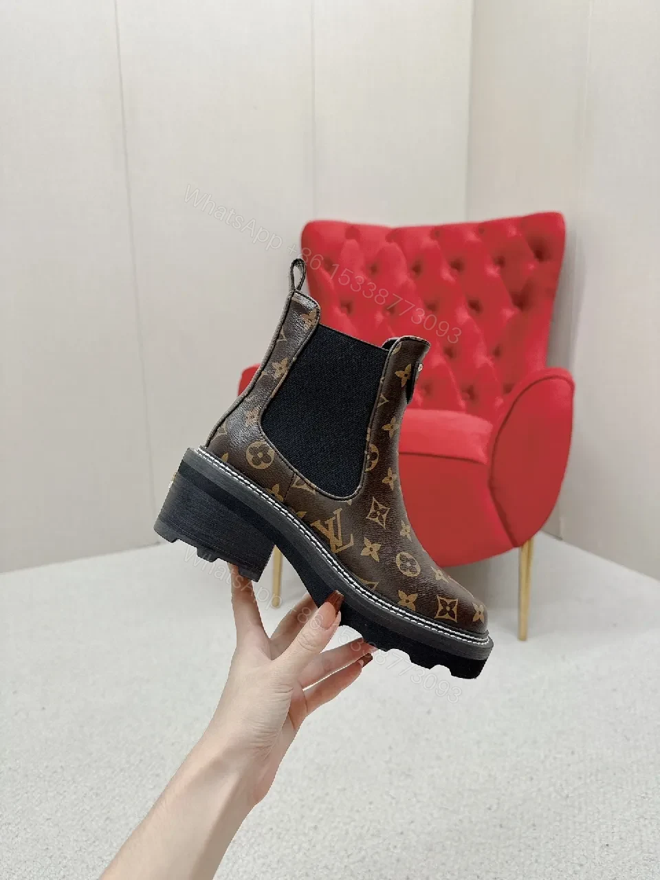 View 4 of Monogram Chelsea Boots: Modern Edge, All-Day Comfort