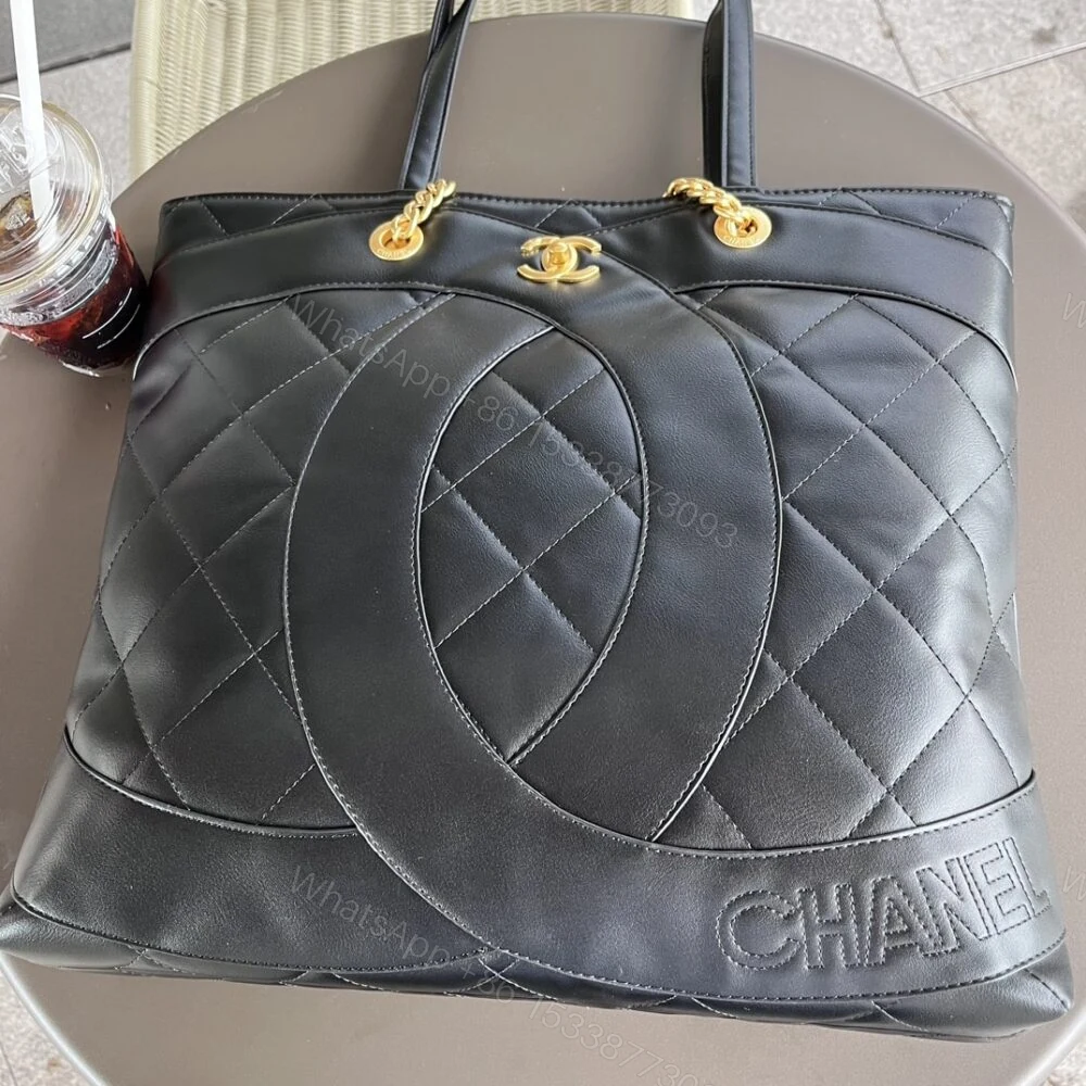 View 4 of Chanel CC Shopping Bag Black 37Cm