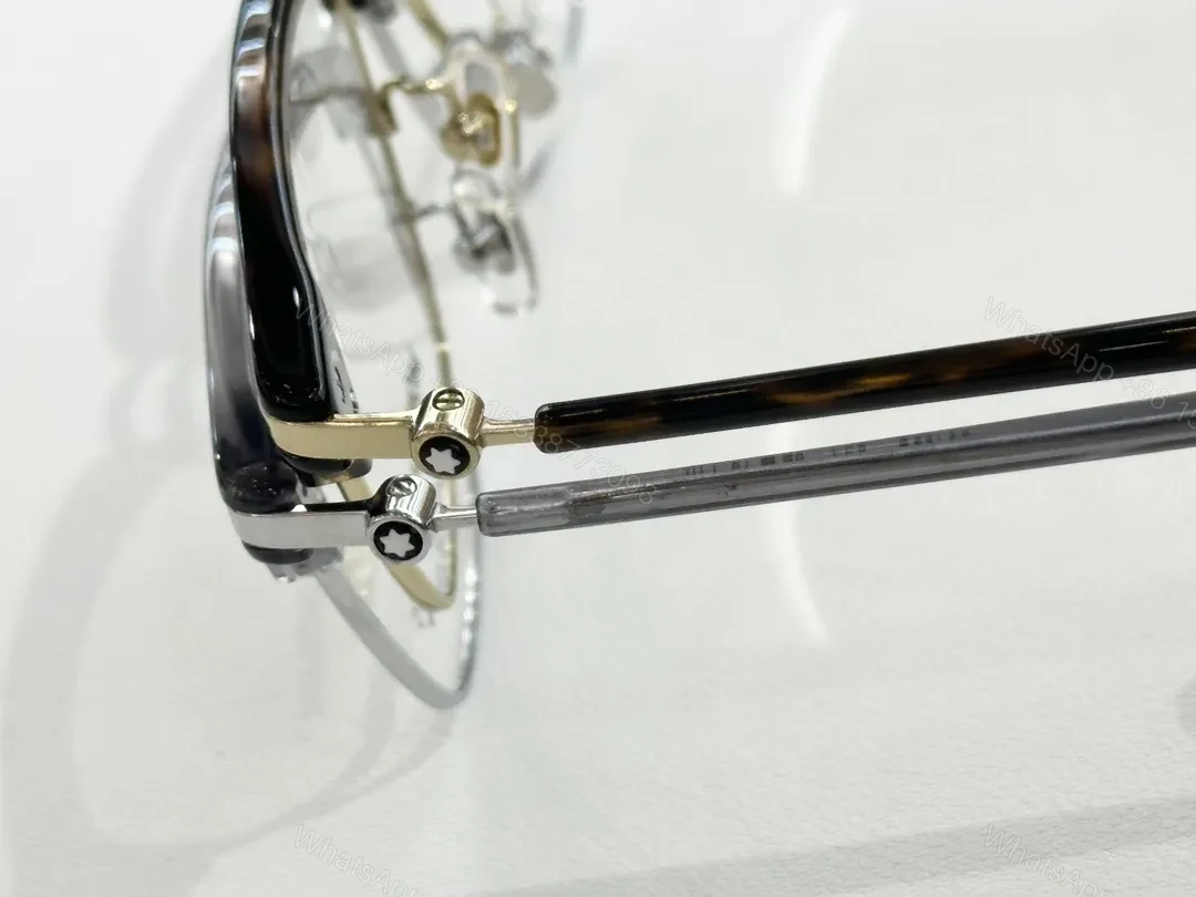 View 9 of Refined Titanium Half-Rrow Eyewear: Subtle Texture, Clarity