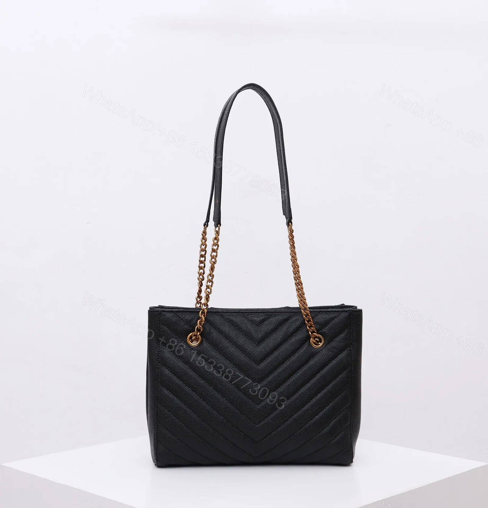 View 3 of Saint Laurent Tribeca shoulder bag in burgundy leather