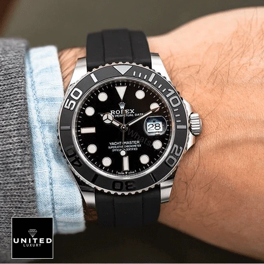View 9 of Rolex Yacht-Master 226659 White Gold Automatic Rubber Black Dial Replica