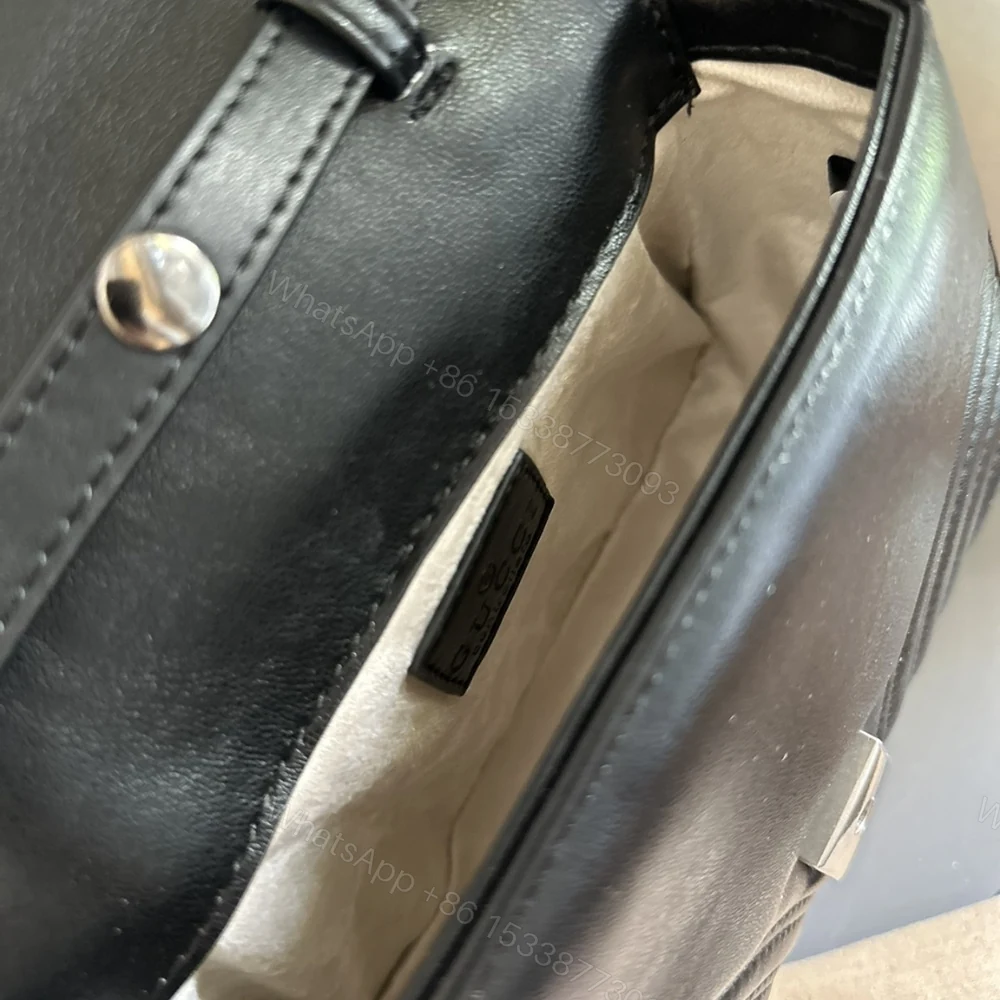 View 6 of Gucci GG Marmont Mini Top Handle Bag Black 22Cm 702563 DTDFV 1000