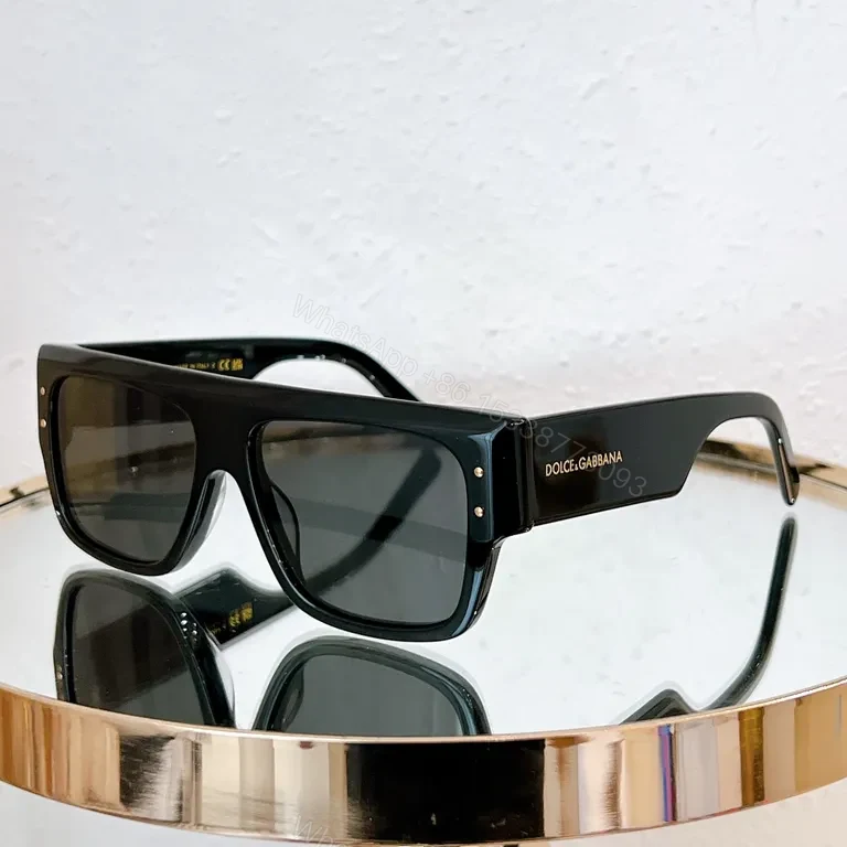 Dolce & Gabbana Black Acetate Square Sunglasses, Luxury — view 1