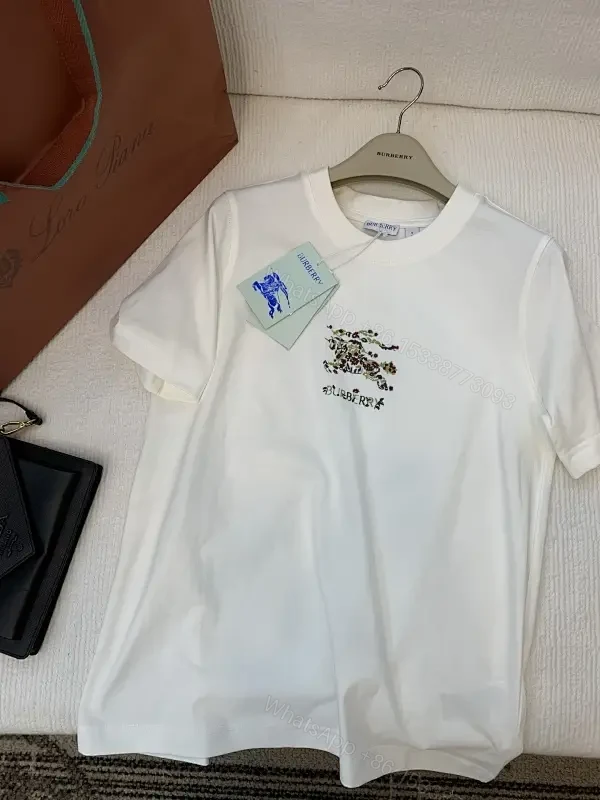 White Cotton Tee with Subtle Embroidery, Minimalist Luxe, Essential Comfort — view 1