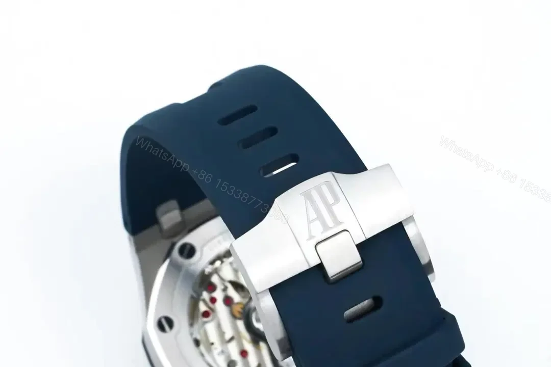 View 7 of OM Factory Audemars Piguet Royal Oak Offshore Diver Watch – Blue Dial, Stainless Steel Case, Rubber Strap