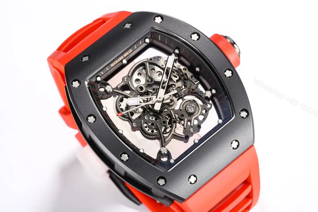 View 2 of APS Factory BBR Richard Mille RM055 Red Rubber Strap