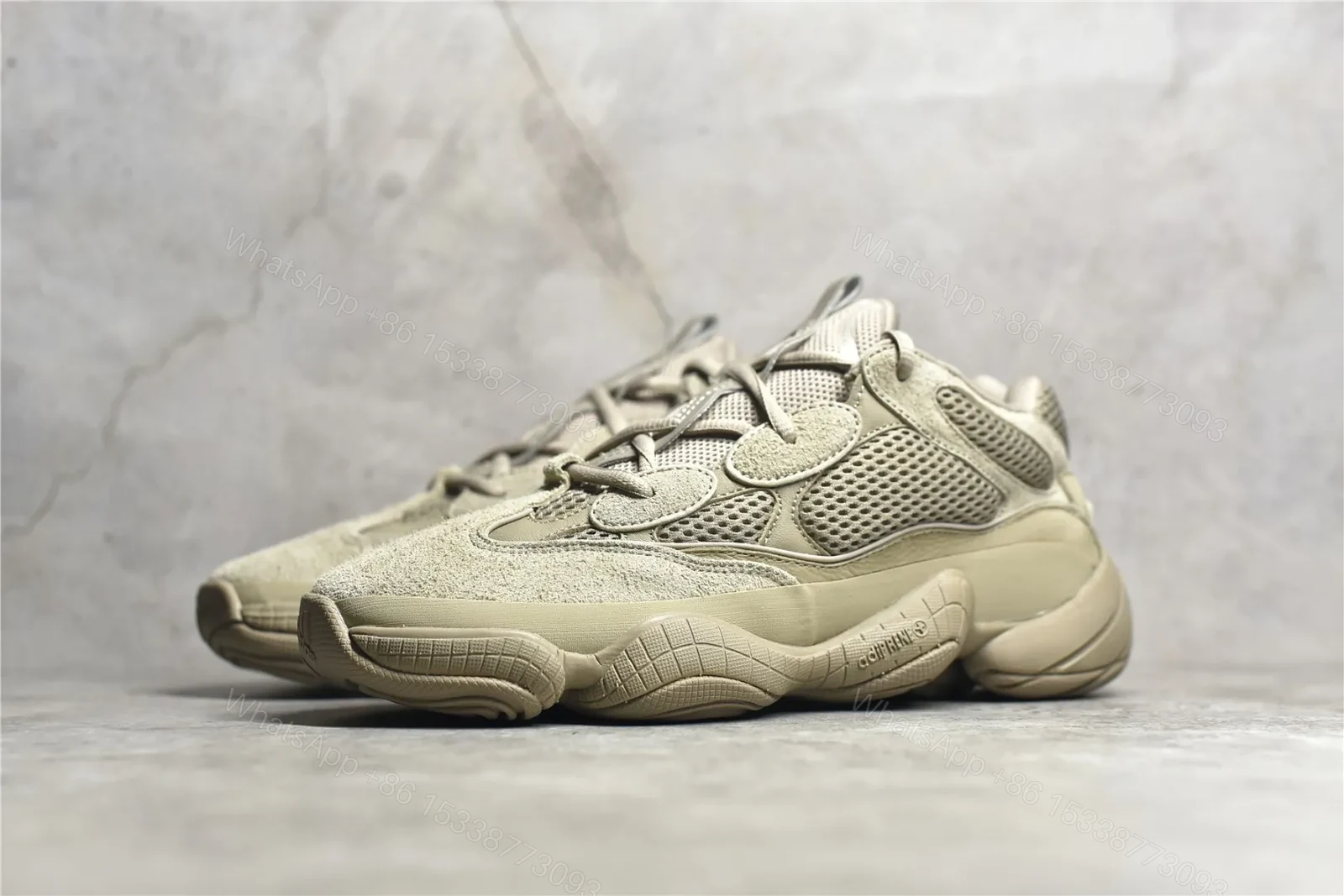 View 2 of Adidas Originals Yeezy 500 Taupe Light Replicas
