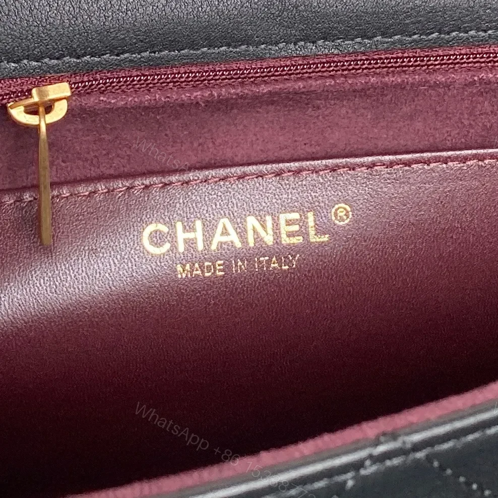 View 3 of Quilted Leather Handbag: Compact Luxury, Gold Hardware