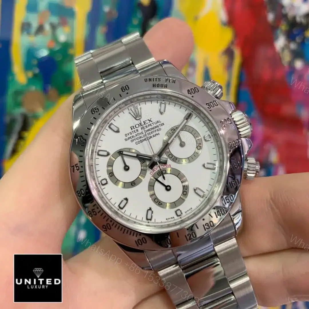 View 6 of Rolex Daytona White Dial 116520 Replica
