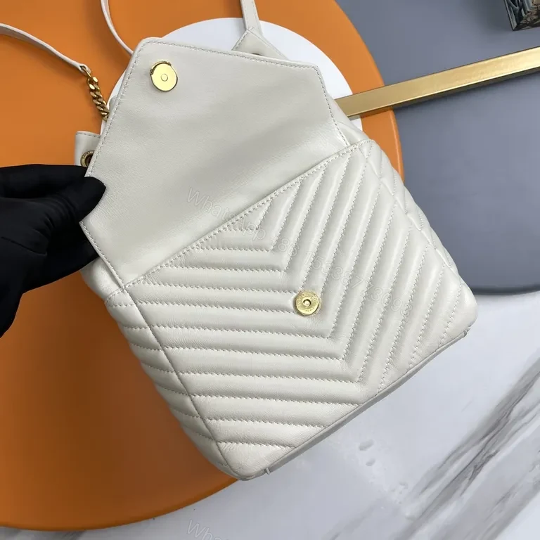 View 7 of Chic Quilted Backpack with Gold Emblem â€“ Modern Luxury Backpack