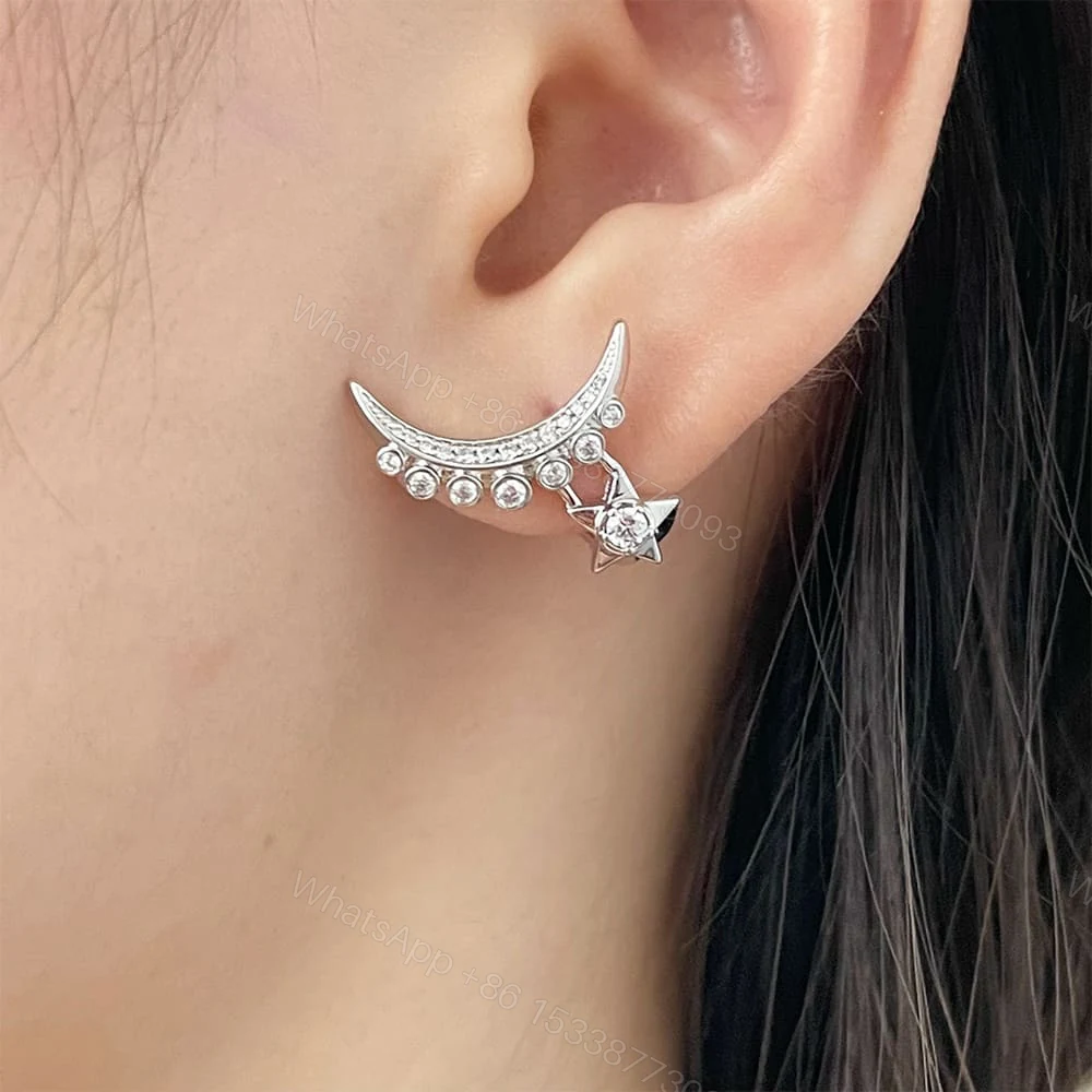 View 7 of CHANEL LUNE DE CHANEL SINGLE CLIP EARRINGS