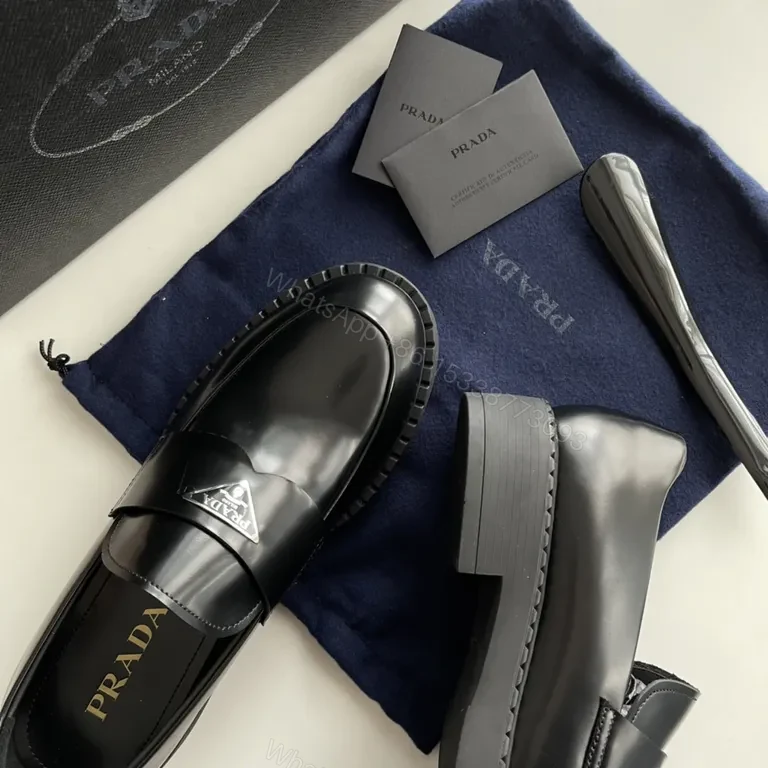 View 4 of Glossy Prada Penny Loafer: All-Day Confidence in Patent Leather