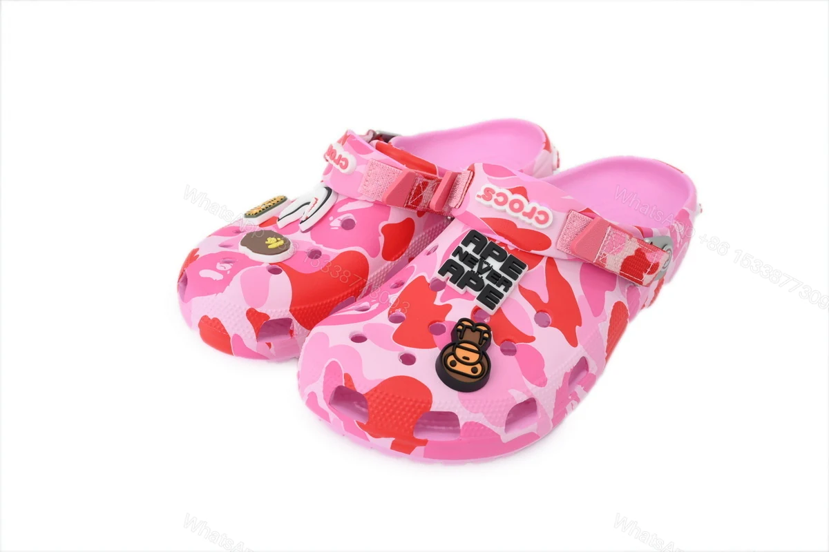 View 3 of BAPE x Crocs Classic Clog 'ABC Camo - pink'