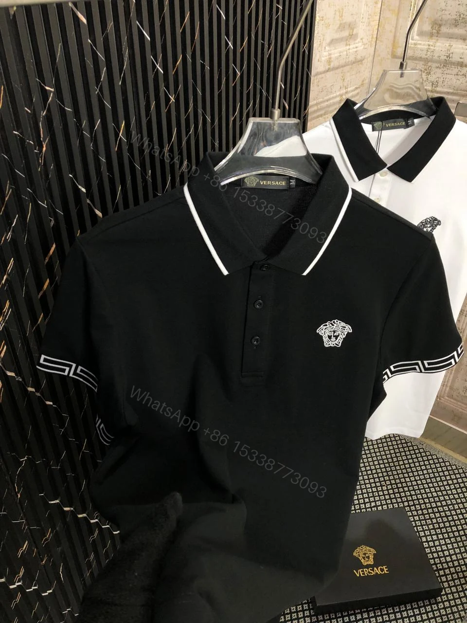 View 4 of FIRST COPY VERSACE IMPORTED LYCRA POLOS T-SHIRT