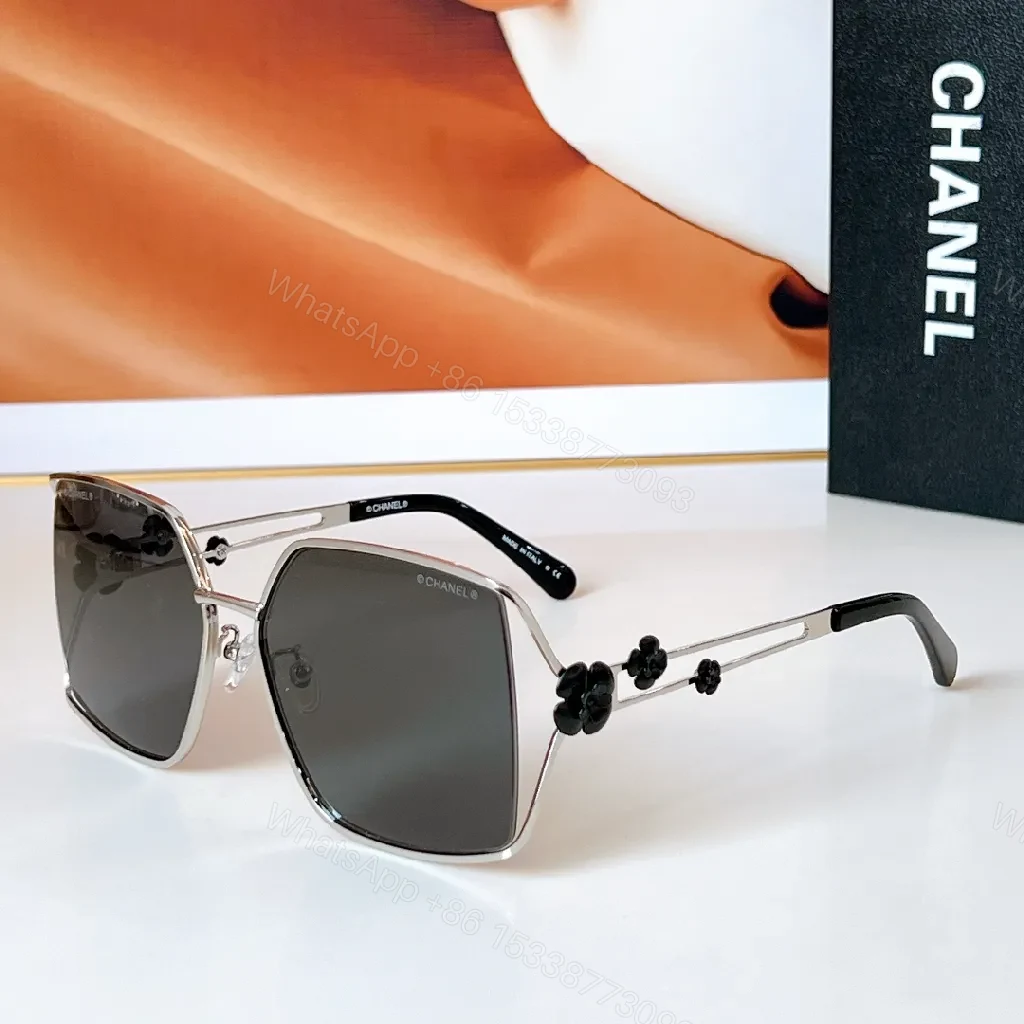 View 8 of Gradient Gold Floral Square Sunglasses – Luxurious Statement-Comfort Glasses
