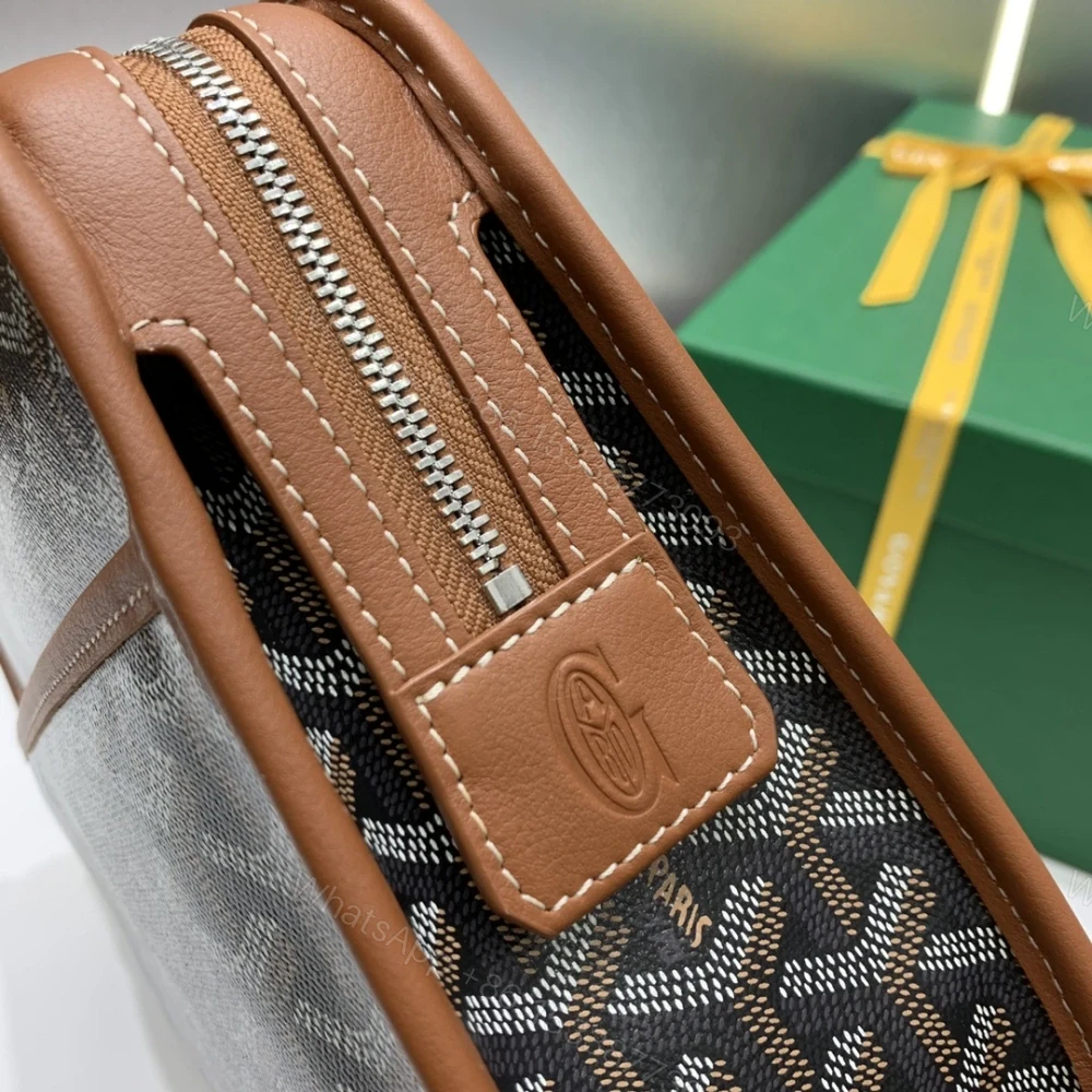 View 3 of 高仿Goyard*JOUVEN2多功能洗漱手拿包棕色小號免檢版