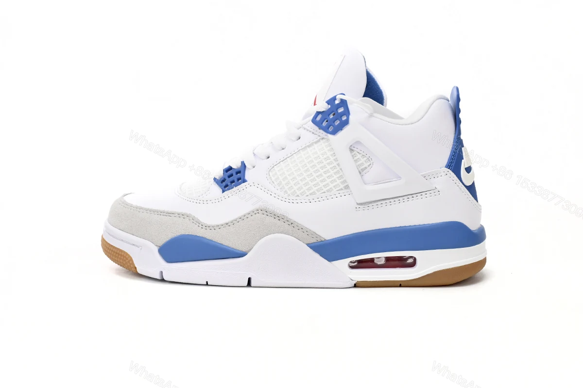 View 10 of Nike SB x Air Jordan 4 White Blue DR5415-104 (Top Quality)