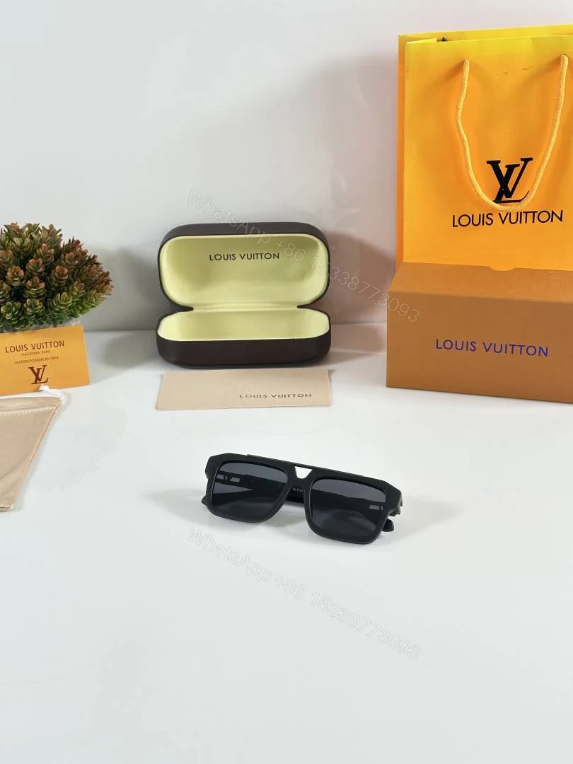 View 4 of First Copy Louis Vuitton 121 Matt Black Sunglasses