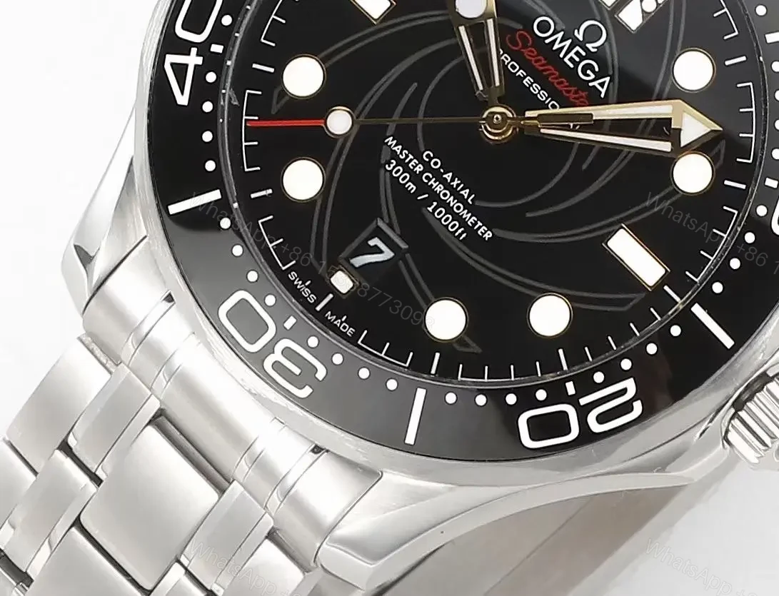 View 5 of Omega Seamaster Planet Ocean 600m Co-Axial Master Chronometer 42mm Diver’s Watch Black Dial Stainless Steel Case and Bracelet Black Ceramic Bezel with White Enamel Scale